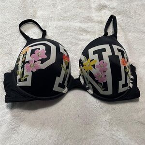 PINK Victoria's Secret Bra 36D Logo Pushup Wear Everywhere